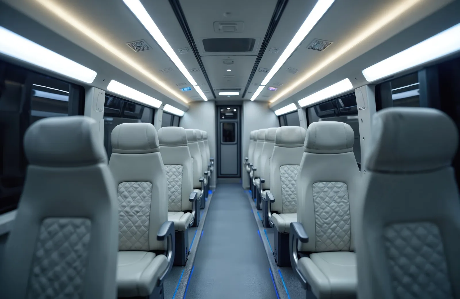 24-35 Passenger Mini Coach interior