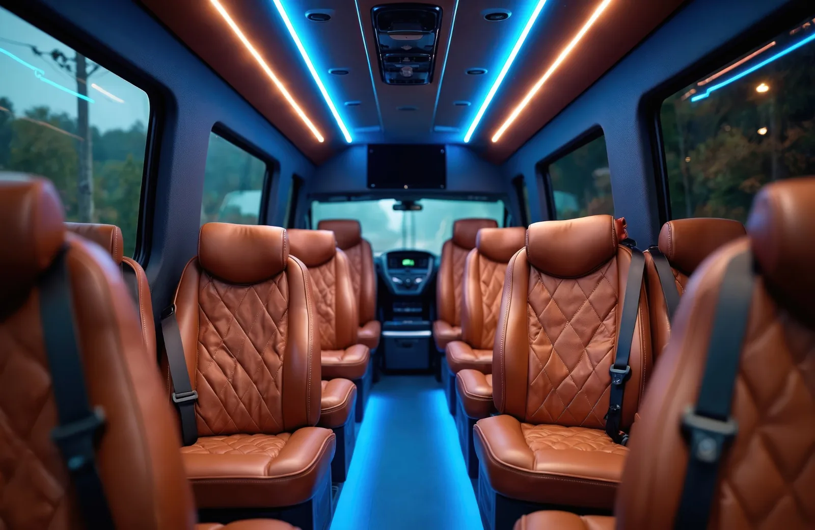 Executive mini coach interior